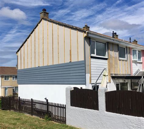 dark grey cedral cladding.